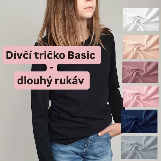 Dívčí tričko s dlouhým rukávem - nepostradatelný kousek. • Padnoucí, oblíbený střih • Jemný úplet s elastanem • Materiál,...